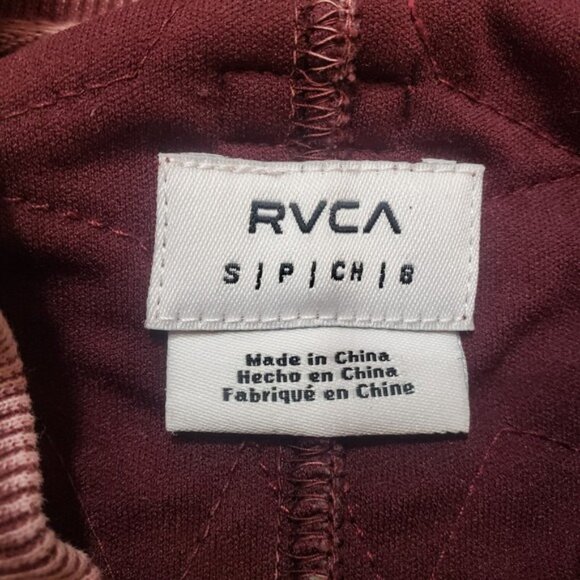 RVCA Jacket Womens Small Red Full Zip Bomber - Picture 3 of 11